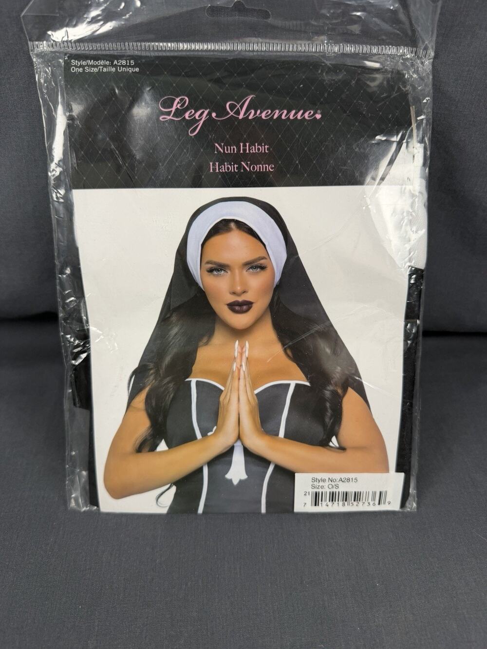Leg Avenue Women's Nun Habit Cap Costume Accessory Halloween One Size